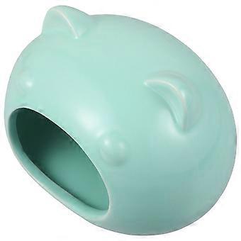 Ceramic Small Pet Hideout for Hamsters 3Pcs Green Adorable Houses