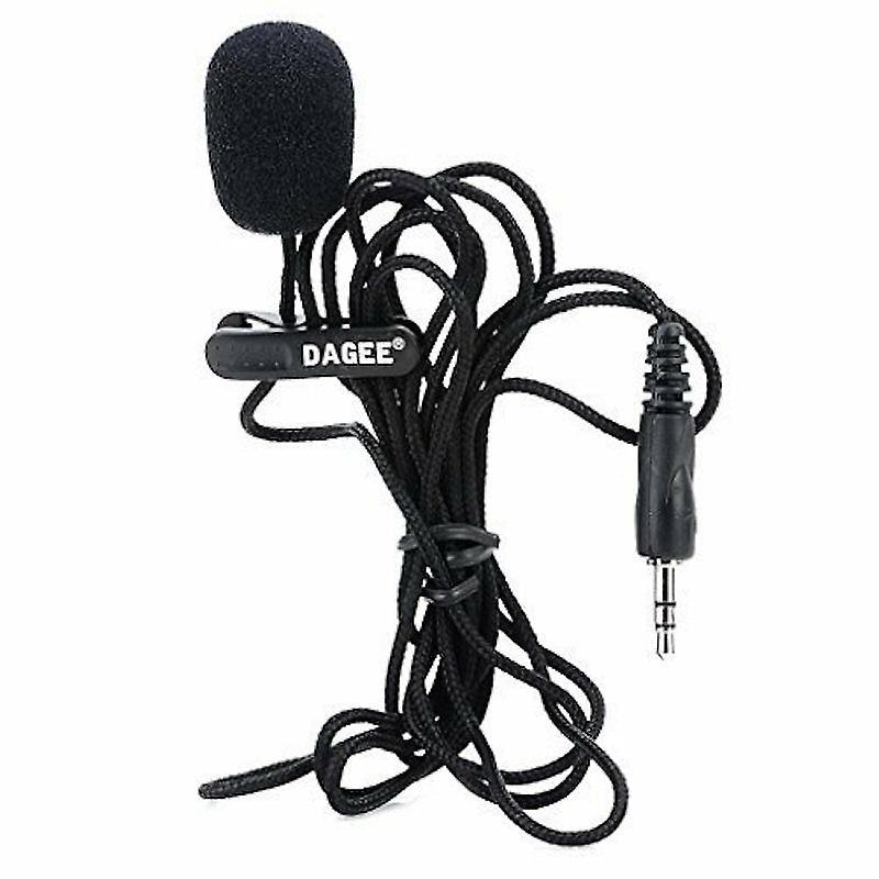 Portable Mini 3.5mm Jack Lapel Clip Microphone For Recording Speech Teaching