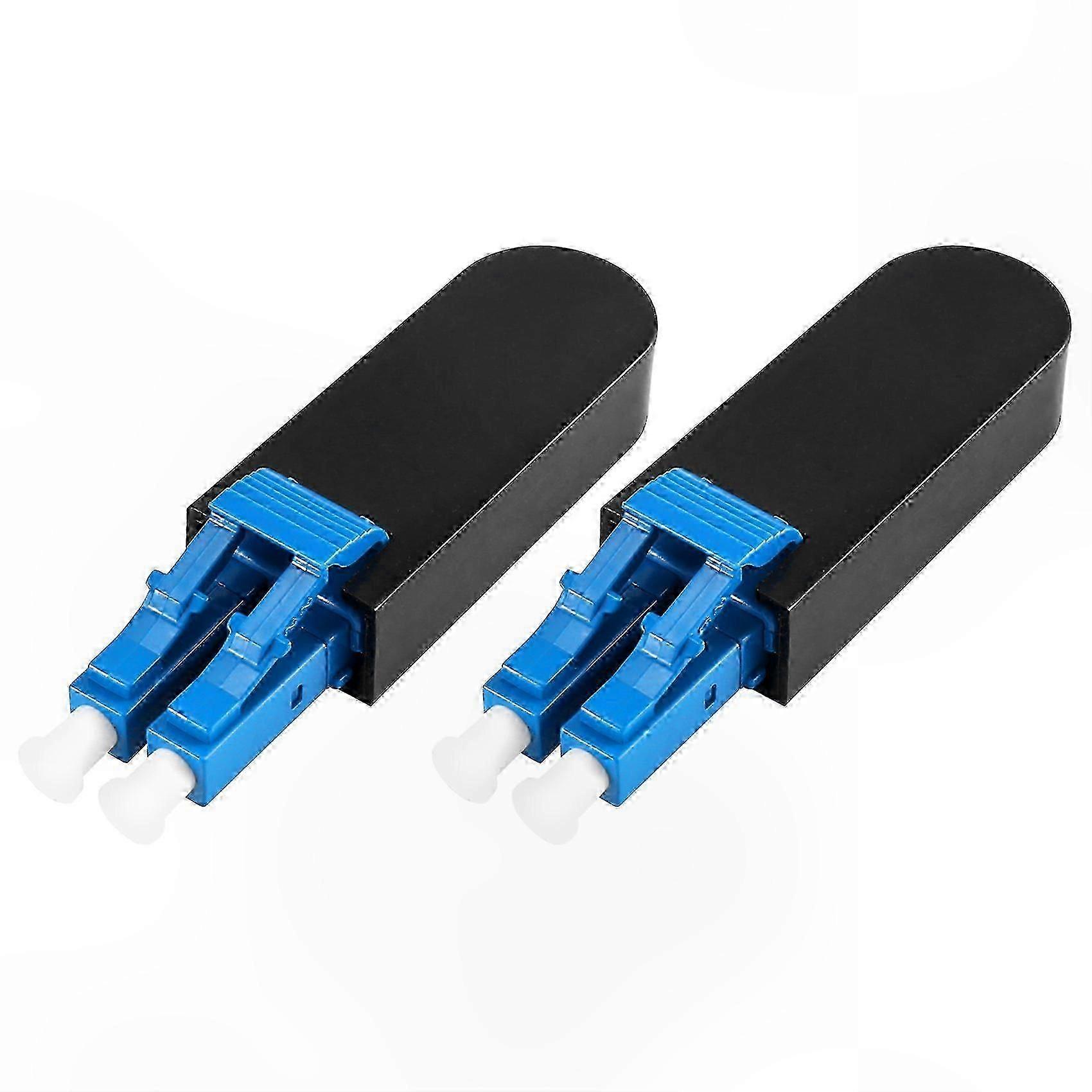 2-Pack LC Fiber Optic Loopback Adapter, Single Mode 9/125 Test Cable for Network Testing and Diagnostics