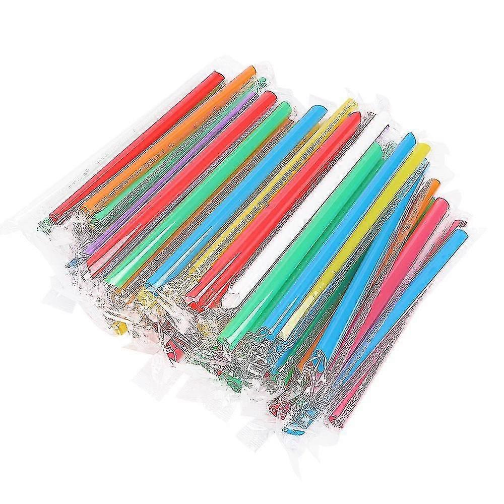 100pcs Bunte Plastiktrinkhalme