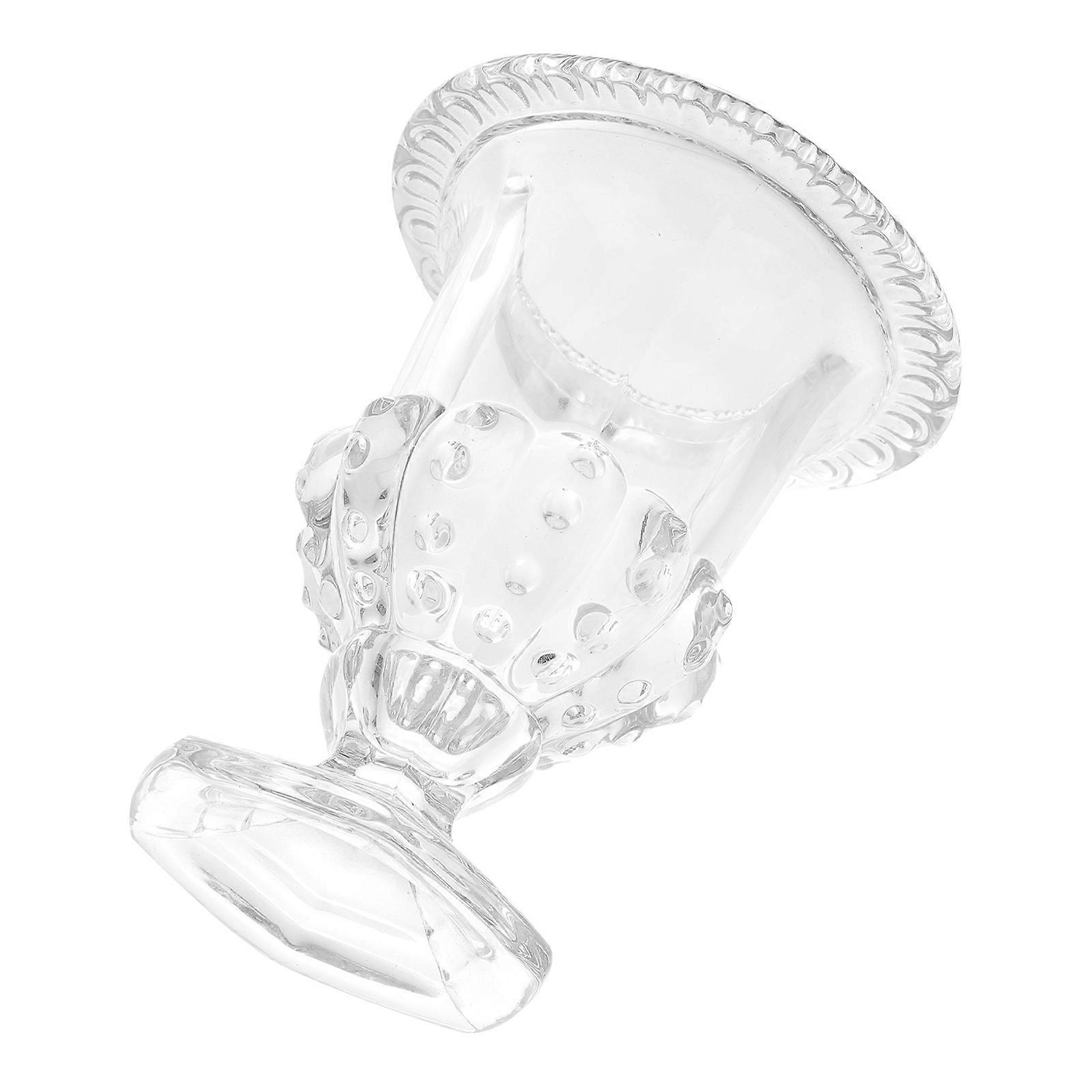 Assiette à fruits style européen pour usage domestique, 1 pièce, assiette à bonbons en verre cristal