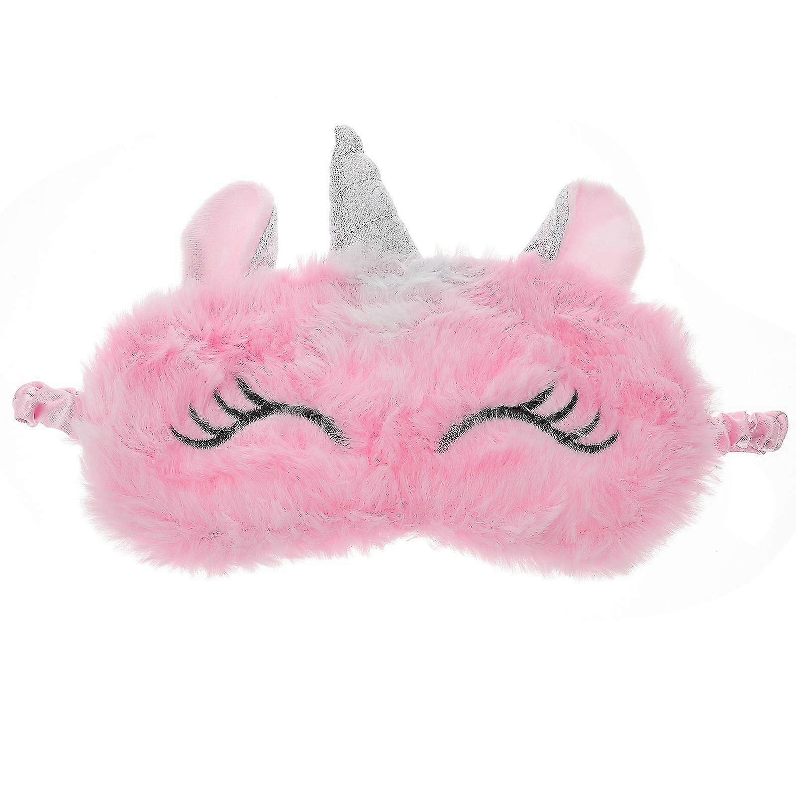 Plush Patch Shading Eye Patch Cartoon Animal Eye Patch Sleeping Eye Patch (Pink)