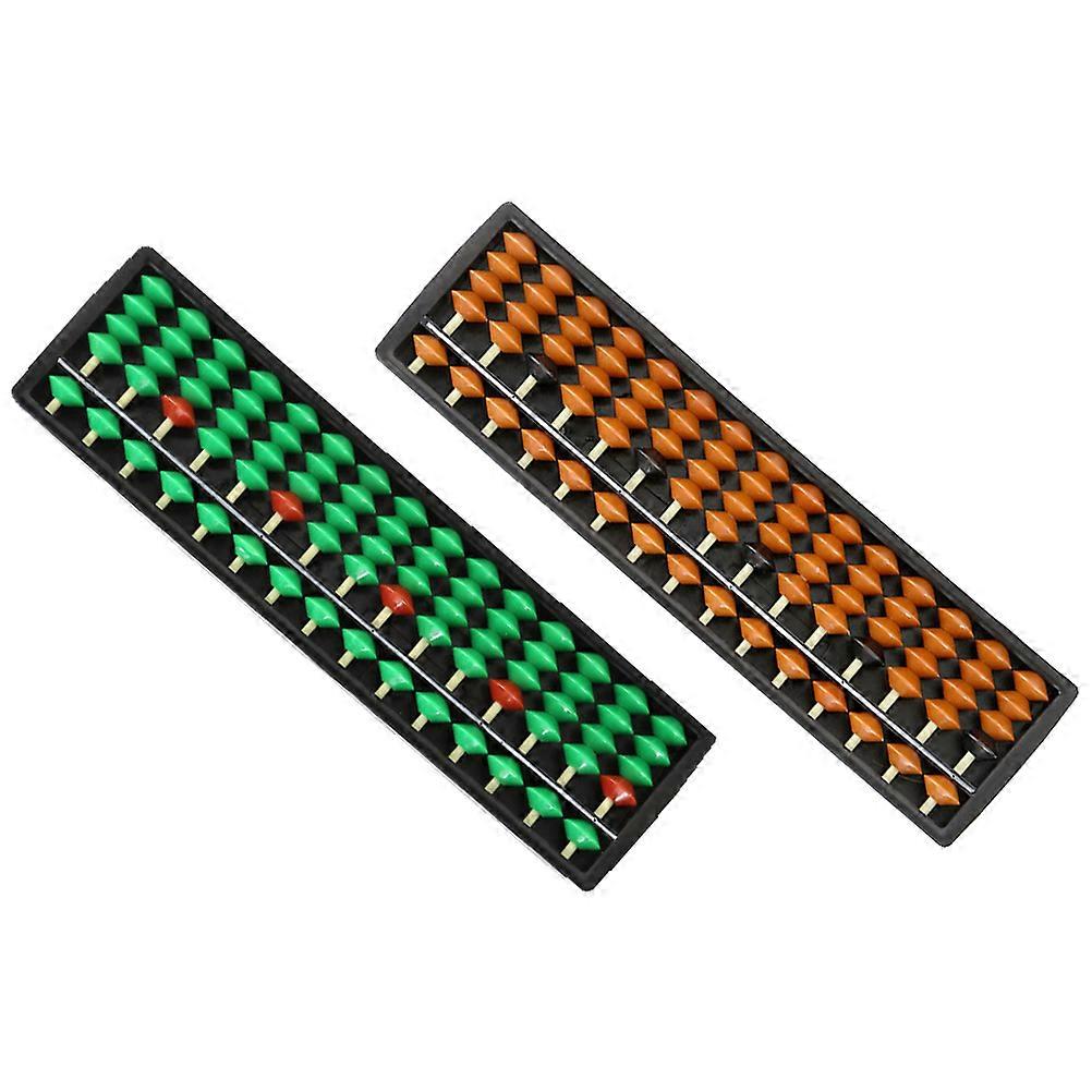 2pcs Educational Small Abacuses Multi-function Arithmetic Abacuses Traditional Counting Abacuses