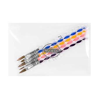 Nuolux Nail Art Brush for Acrylic Nail Carving with 5Pcs Uv Gel Pens