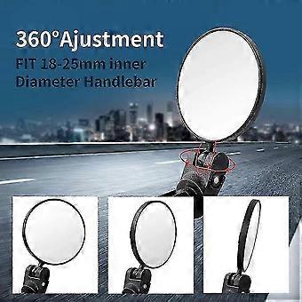 2 Pieces Bicycle Mirror, Bicycle Handlebar Mirror From 17.4 To 22 Mm, Convex