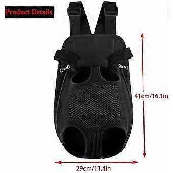 Pet Carrier Bag, Dog Backpack - Adjustable Pet Front Bag Cat Dog Carrier Backpack, Transport Pet Backpack For Traveling/hiking/camping -xl Black