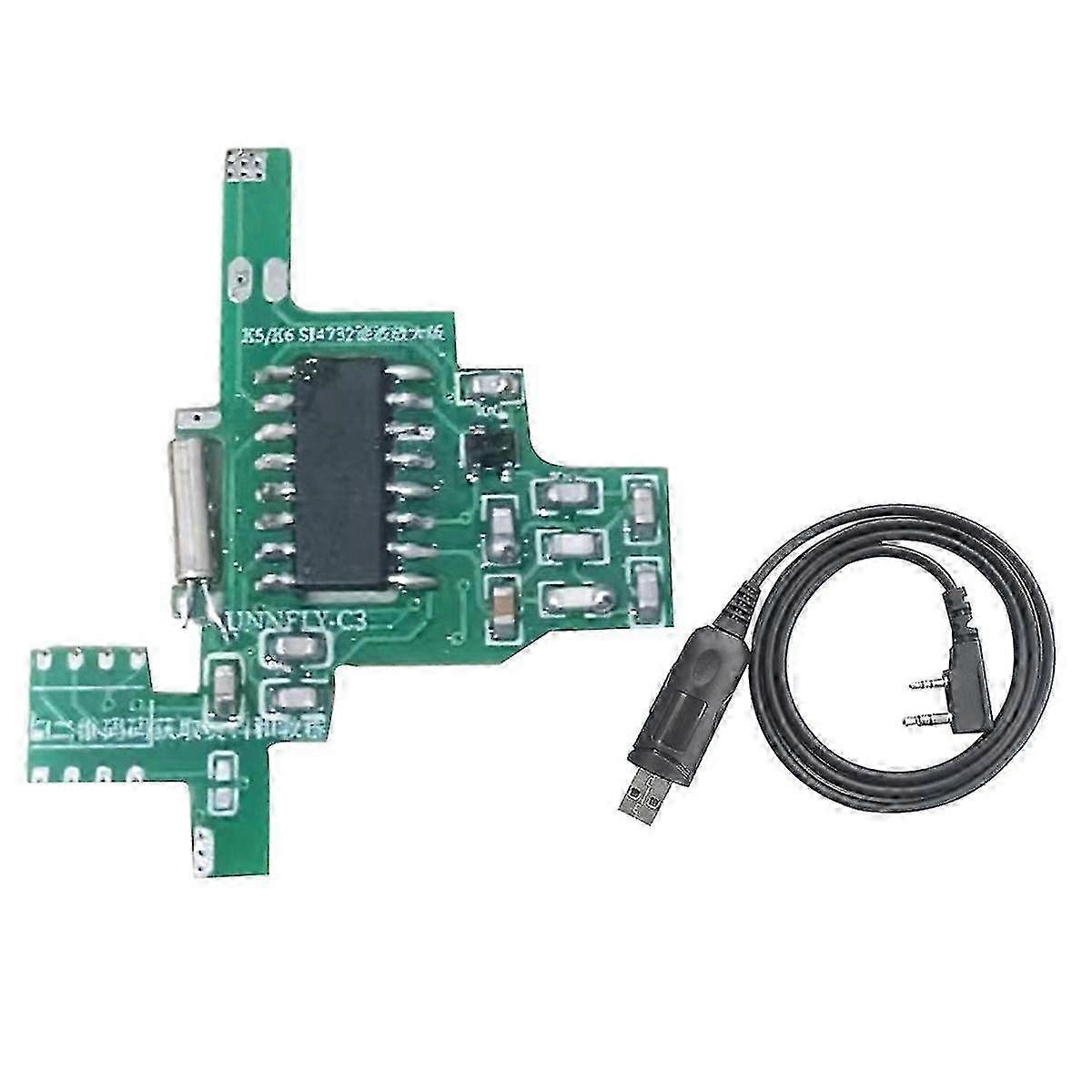 compatible with UVK5/UVK6 SI4732 Intercom Modification Module Filter Amplified Version+USB Programming Cable -