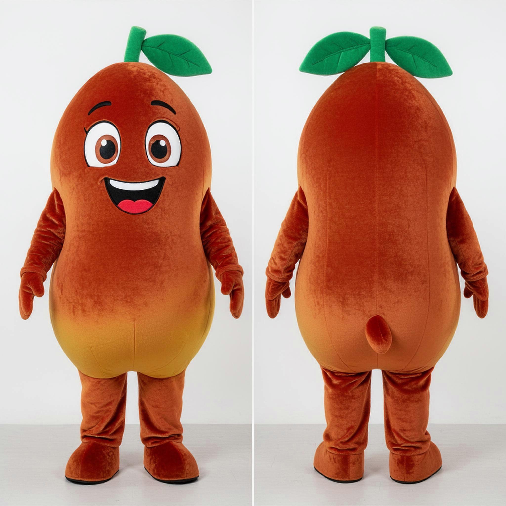 MASTICOT Rust Colored Rounded Mango Mascot