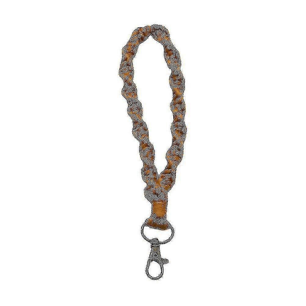 Cotton String Wrist Bracelet With Key Ring Sticks