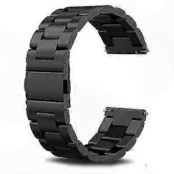 Replacement Watch Band, 22mm Black Stainless Steel Quick-Release Strap Compatible with Garmin Active 4, Venu 3, Forerunner 255