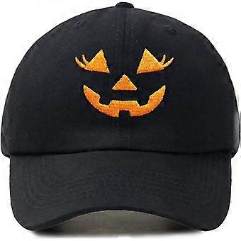 Embroidered Halloween Baseball Cap Vintage Ghost Denim Hat Adjustable Embroidery Pumpkin Dad Hats for Men Women