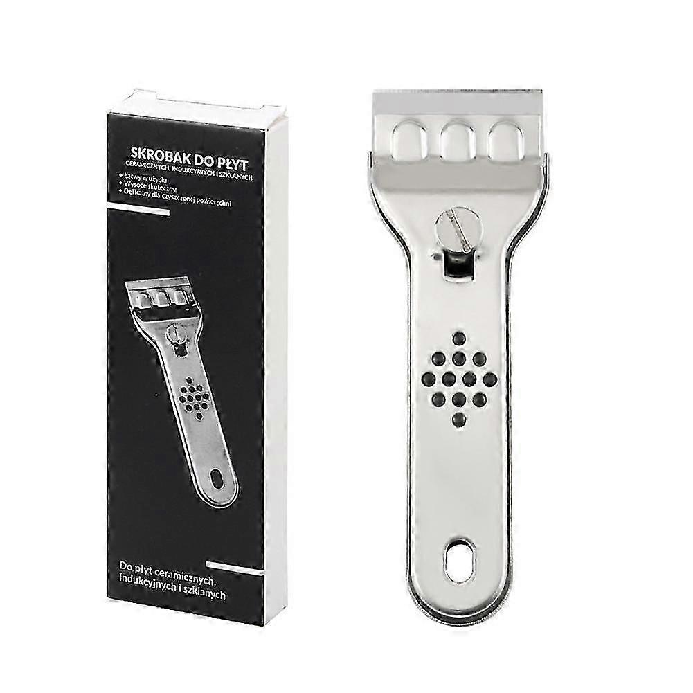 Stainless Steel Scraper Tool - Replaceable Blade Cleaning Shovel_w