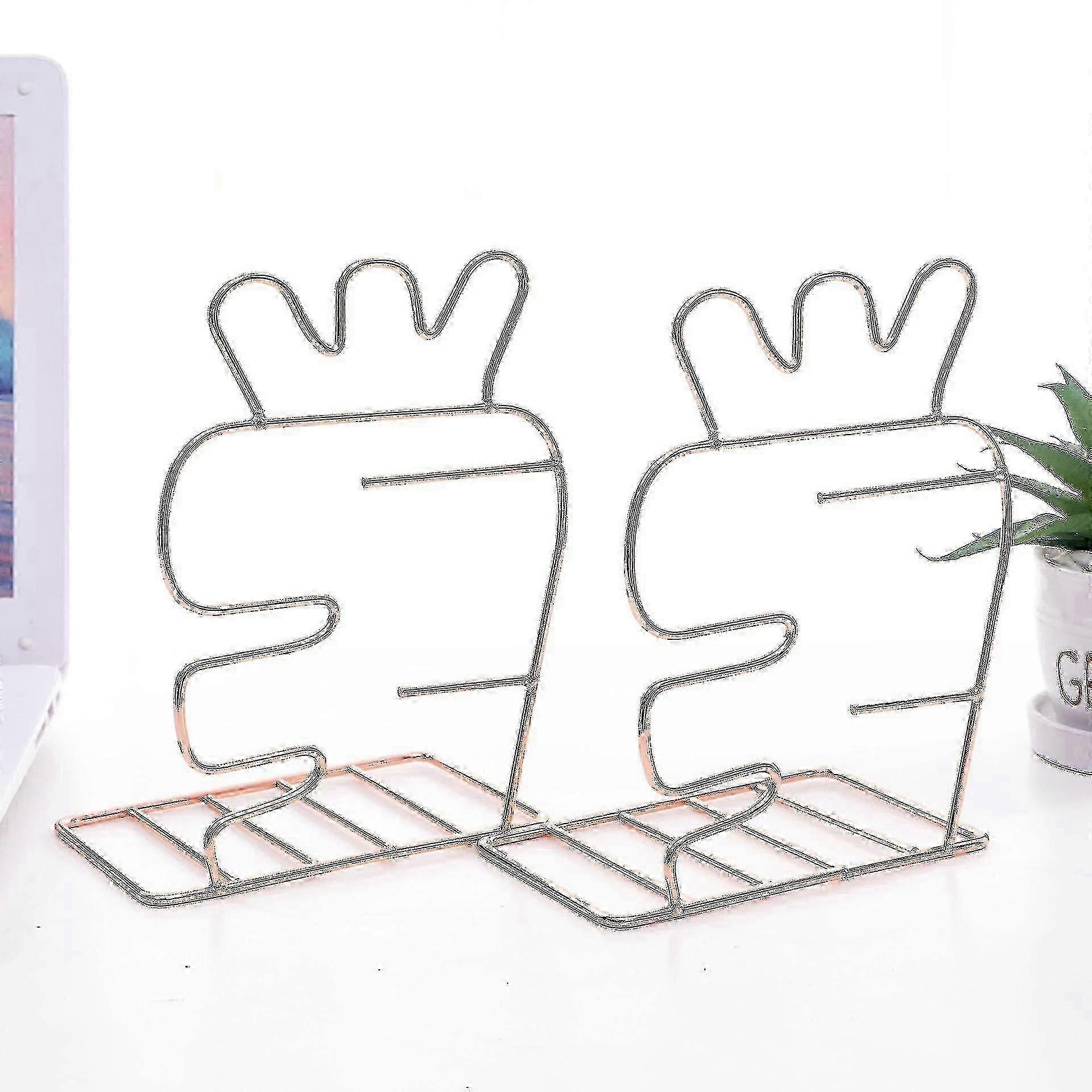 Metal Adjustable Bookshelf Rose Gold