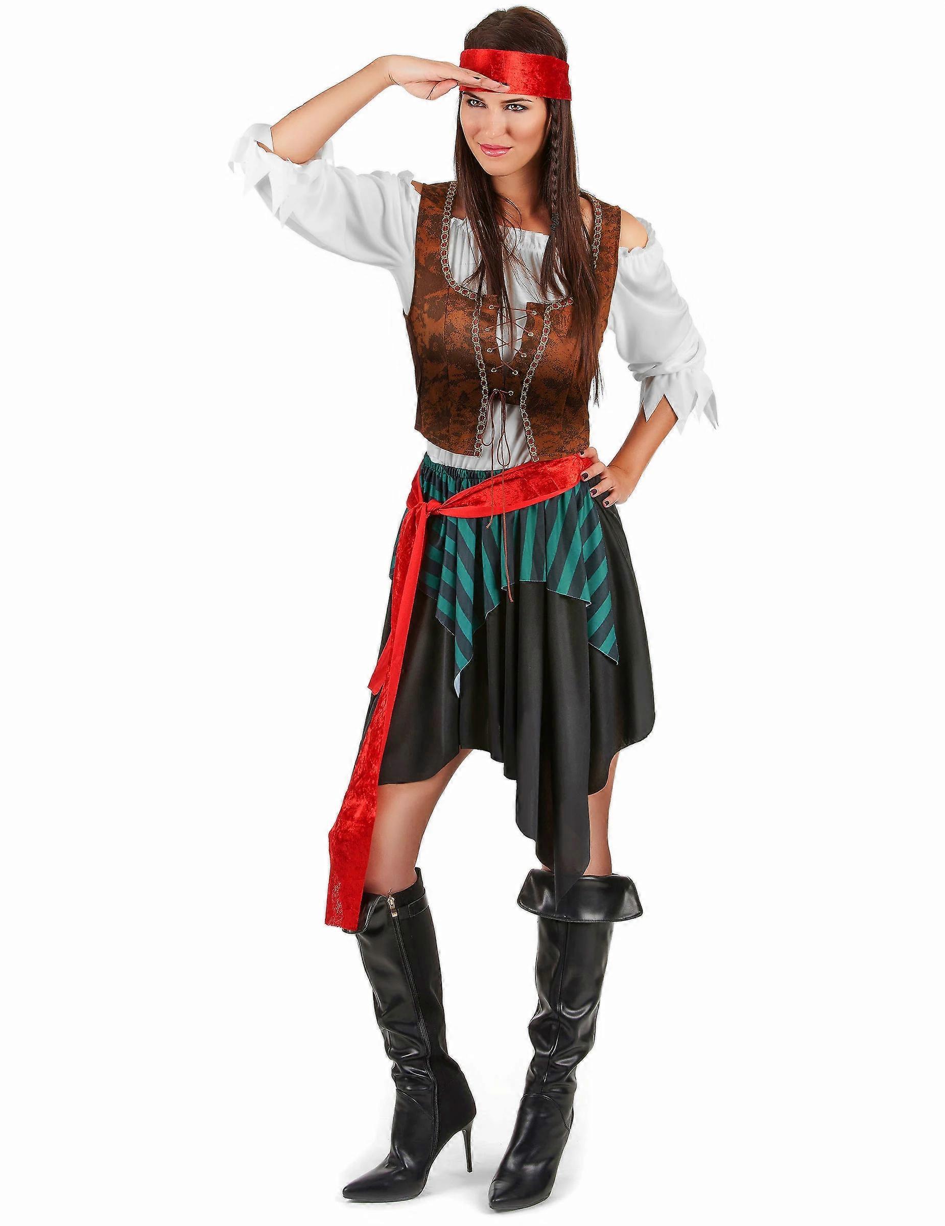 Women's striped pirate costume