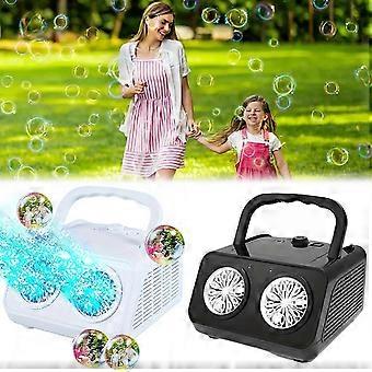Handheld Multi-Hole Bubble Machine with LEDs Automatic Bubble Machine for Kids 20000+ Bubbles Per Minutes for Wedding Parties
