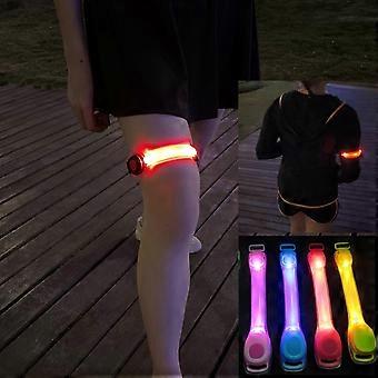 Waterproof Sports Armband With LED Light Reflective Adjustable Light Up Wristband During Nighttimes Running Or Biking Blue