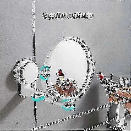 360 Adjustable Double-Sided Suction Cup Mirror compatible with Bathroom & Desktop Use