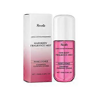 Doftvåla för hår och kropp, 100 ml. Doft: ros och litchi. Spray för daglig användning.