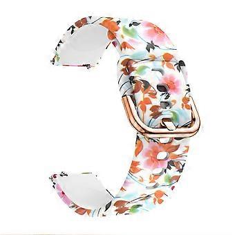 Smart Watch Bands Floral Silicone Replacement Strap for Fitpolo TOOBUR DR06 DR05 Waterproof Adjustable Quick Release