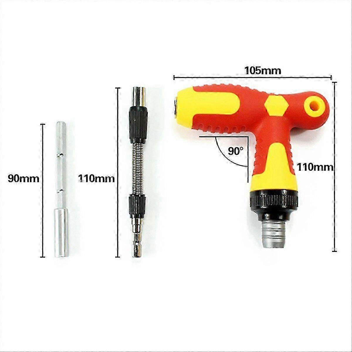 Combination Tool Set: Telescopic, Multi-Angle Screwdriver for Maintenance