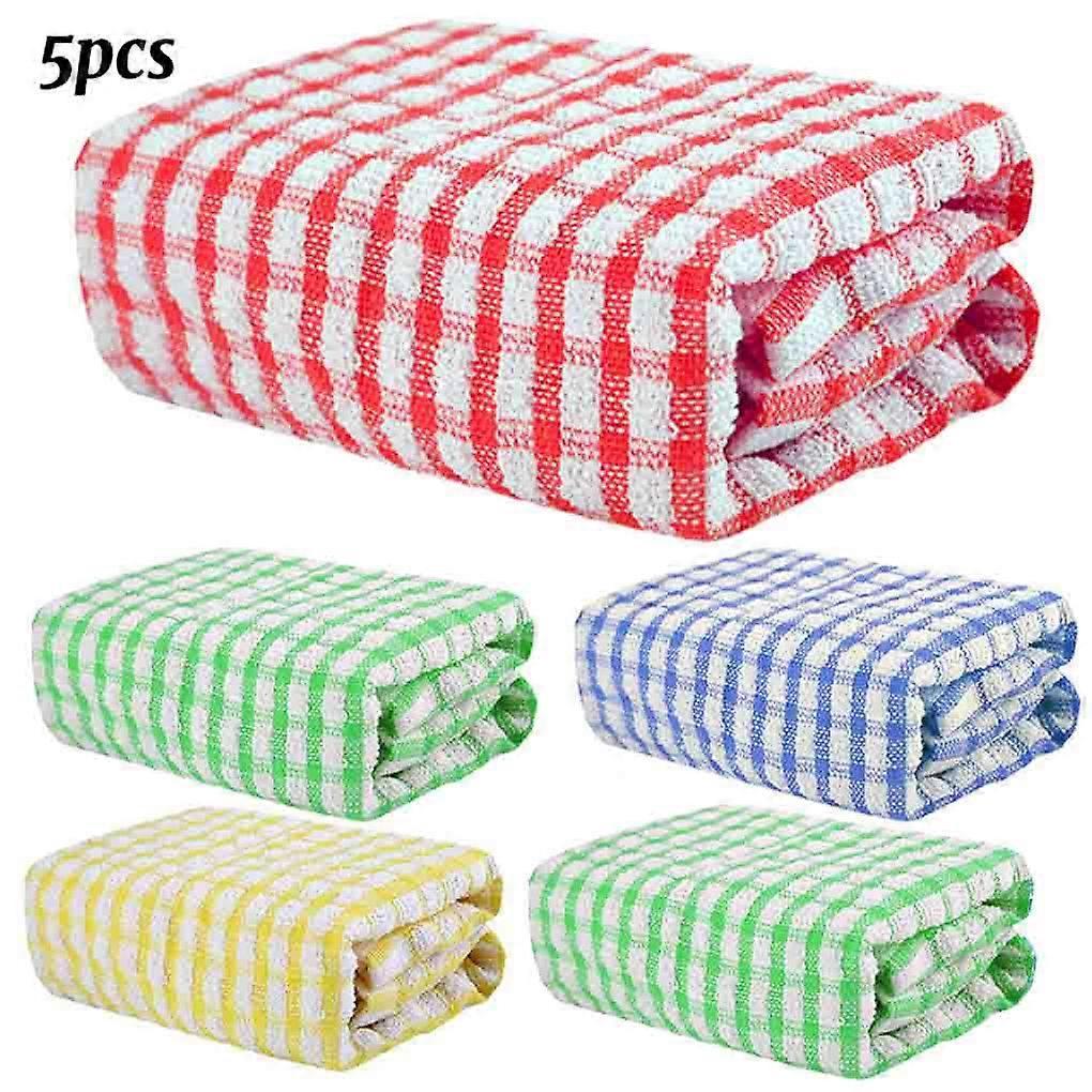 5-Pack Cotton Kitchen Cleaning Cloths