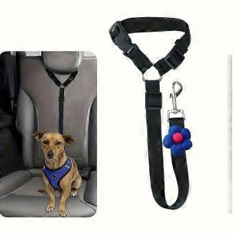 Adjustable Nylon Pet Car Restraint with Clip