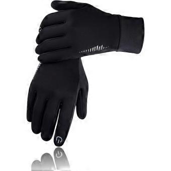 Touchscreen Winter Cycling Gloves Anti-slip Reflective Thermal Gloves Elastic Cuff Outdoor Running Driving Gloves for Men Women