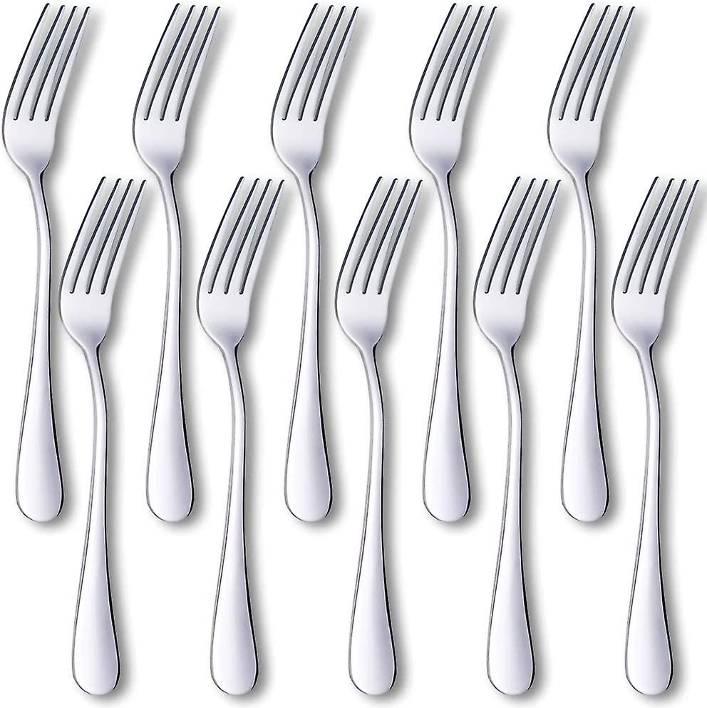 10-Pieces Dinner Forks, Stainless Steel Flatware Dinner Forks