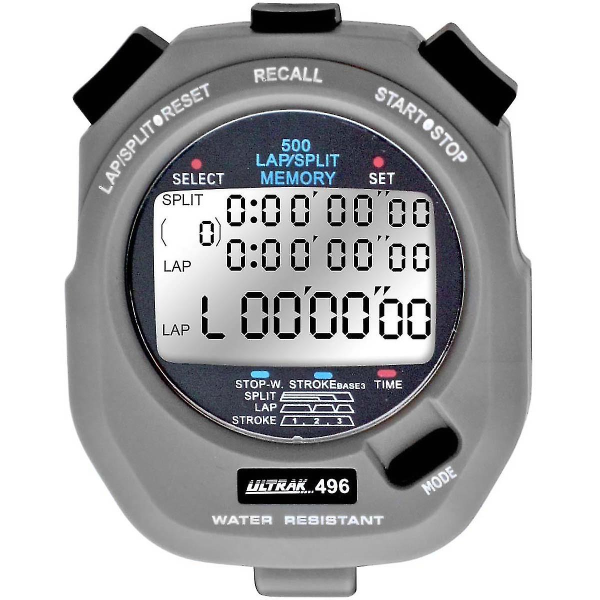 Ultrak 496 - 500 Lap Dual Split Memory Stopwatch