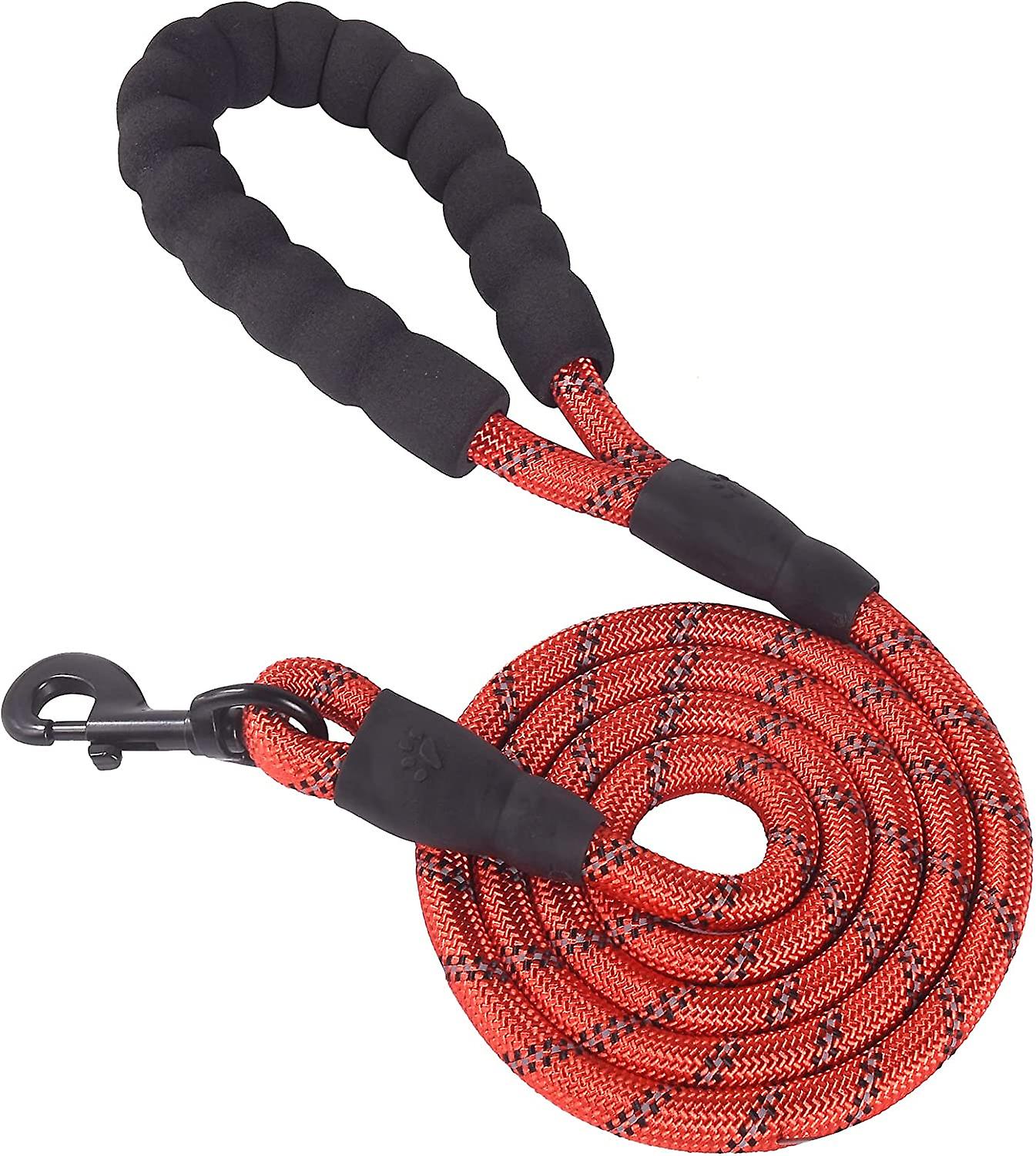 5/6 FT Strong Pet Dog Leash with Highly Reflective Threads,360 No Tangles and Comfortable Padded Handle,Suitable for Small,Medium and Large Dogs