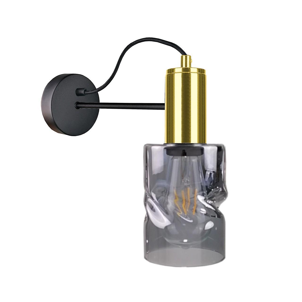 Keter Inger Wall Lamp Black, Gold, 25cm, 1x E27