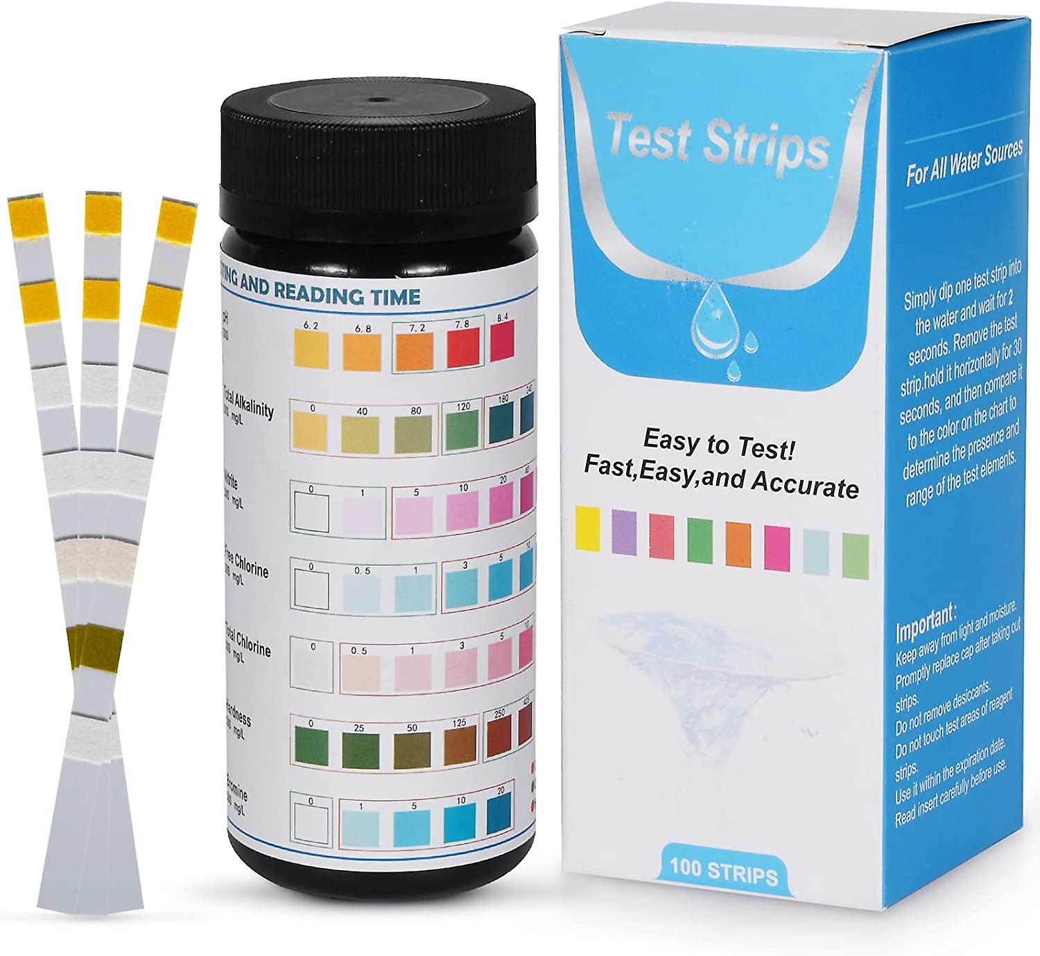 2023 - Zwembadteststrips, 7-in-1 zwembadteststrips, zwembadteststrips, 100-pack teststrips