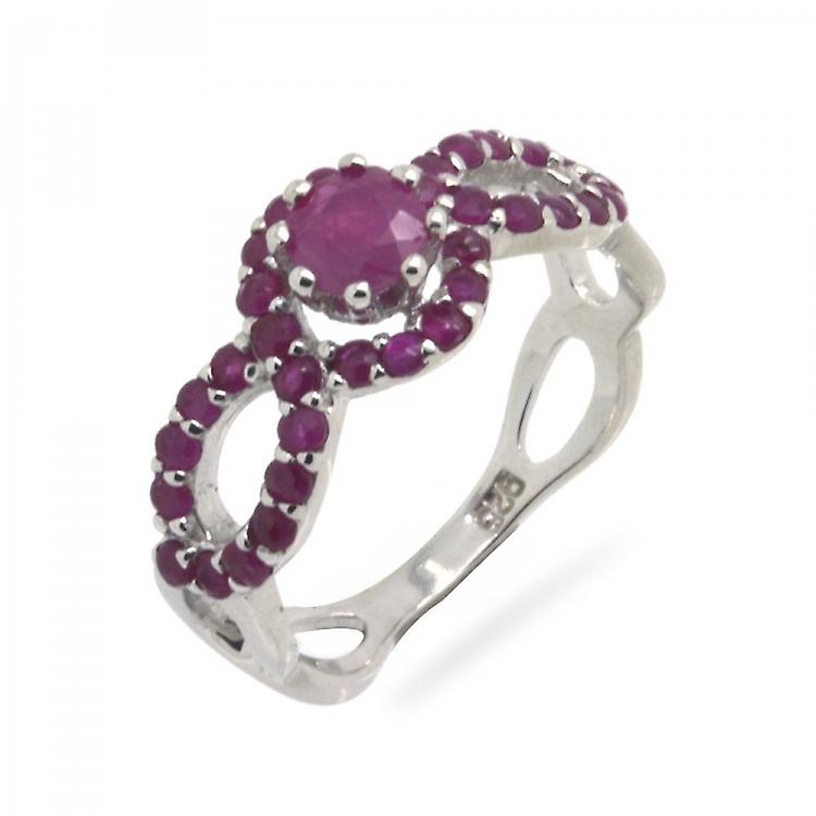 Ruby & 925 Sterling Silver Ring awo69