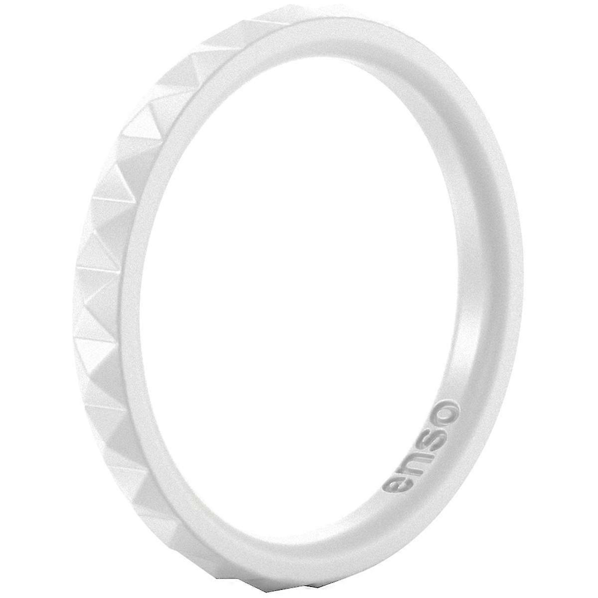 ENSO ringen piramide Stackables serie Silicone Ring - wit