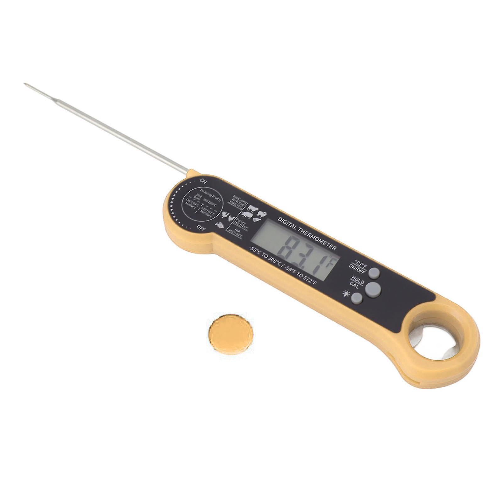 Digital Meat Thermometer with Gravity Induction Backlight Display Foldable Food Thermometer for Kitchen Outdoor Grilling