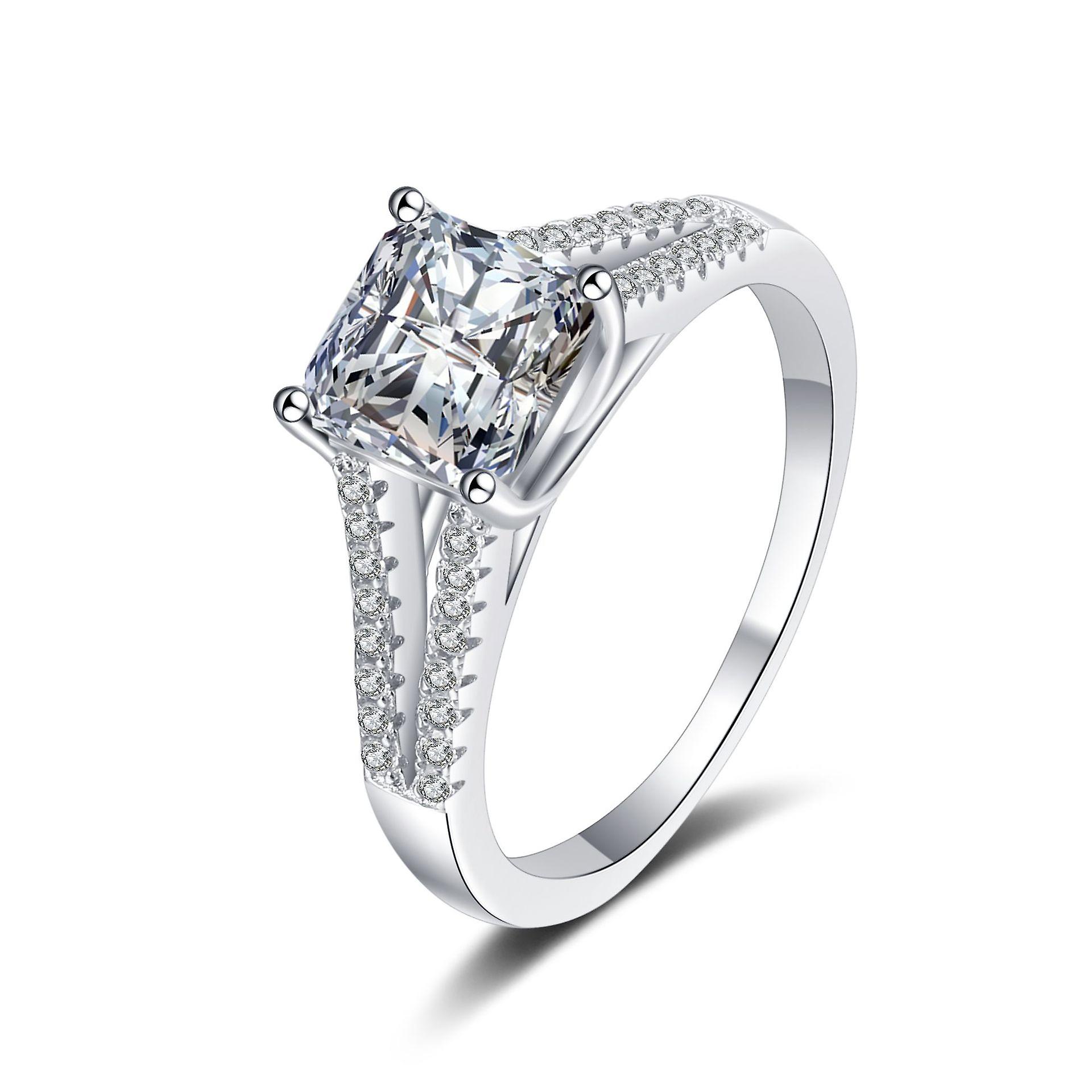 925 Sterling Silver Moissanite Ring
