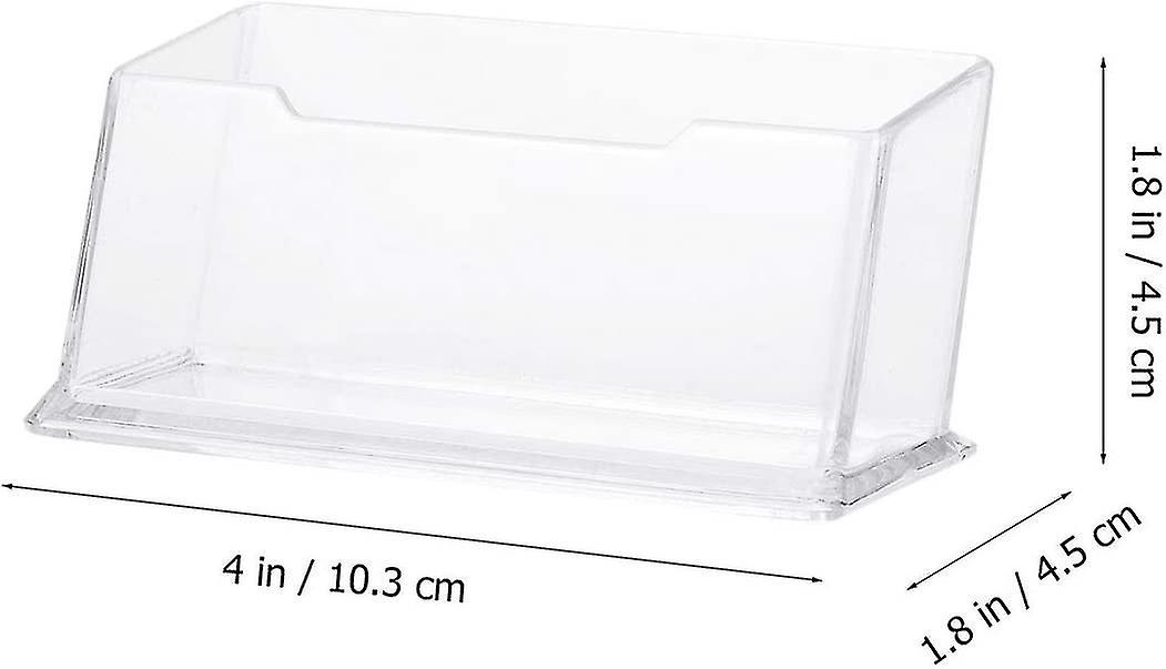 20 Pcs Clear Acrylic Business Card Case Business Card Holder Desktop Id
