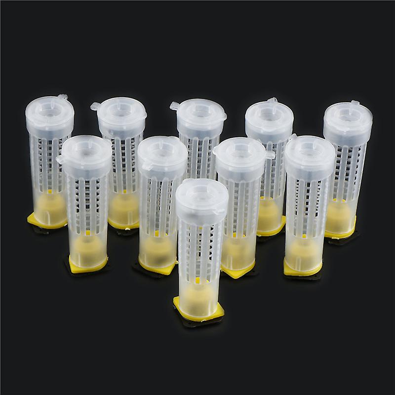 10pcs Beekeeping Rearing Cup Kit Bee Queen Cages Roller Beekeeper Equipment Tool