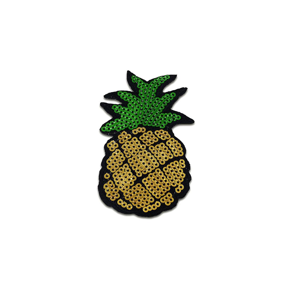 Patch - Pineapple Fruit Fruit with Sequins – gold – 8,3x4,8cm - Patch