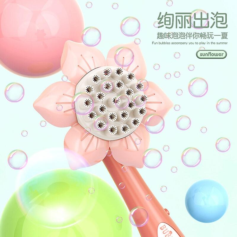Cute Sunflower Bubble Machine, 2000+ Bubbles/Minute, Outdoor Fun for Kids