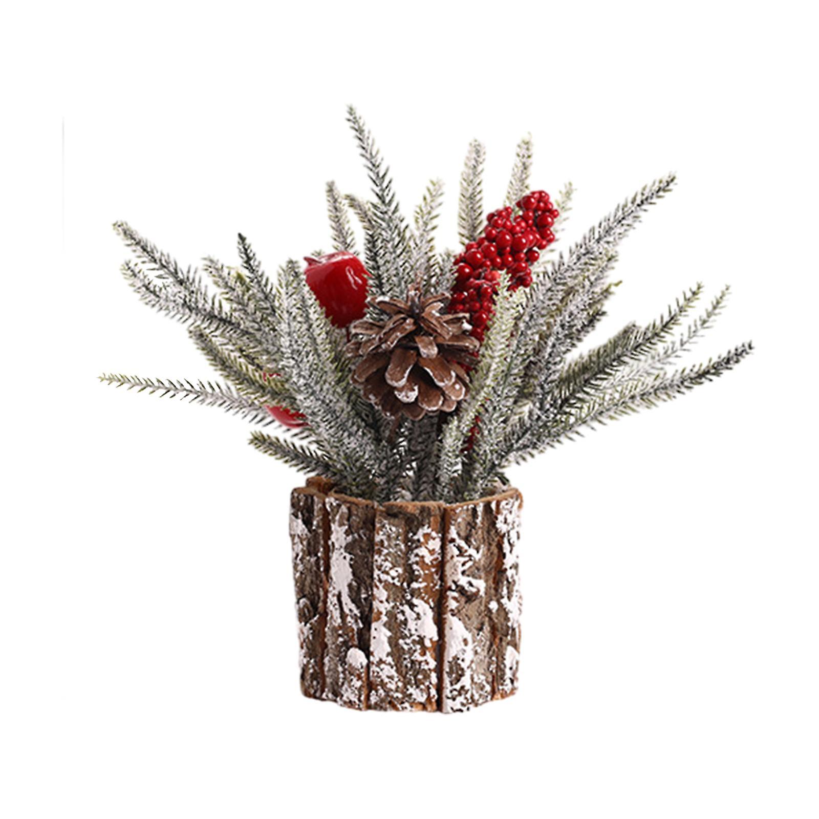 Tabletop Christmas Tree Artificial Christmas Tree for Holiday Balcony Indoor Style A