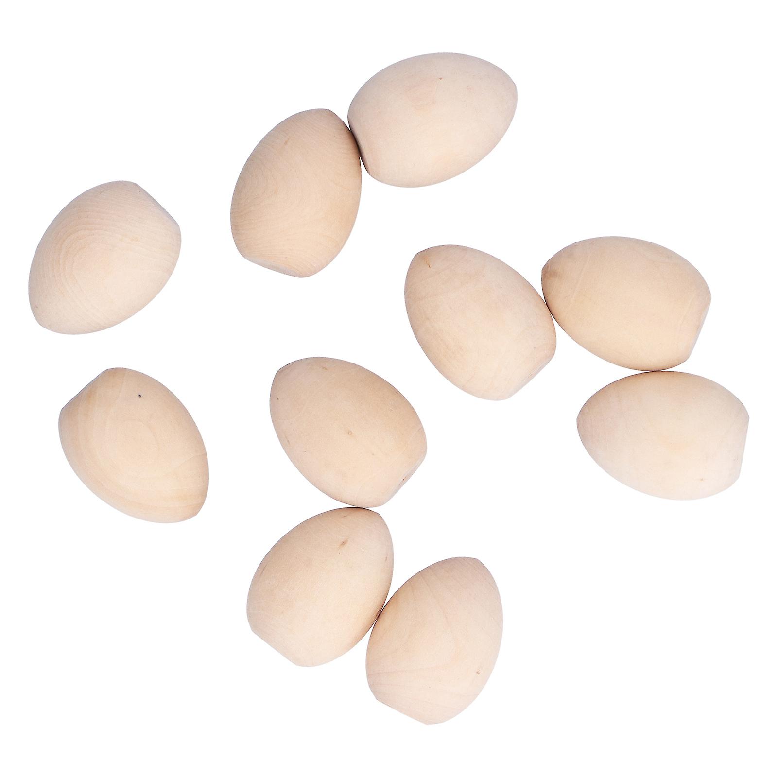 Easter Accessories,10Pcs Wooden Easter Egg Craft Eggs Easter Eggs Elevated Design