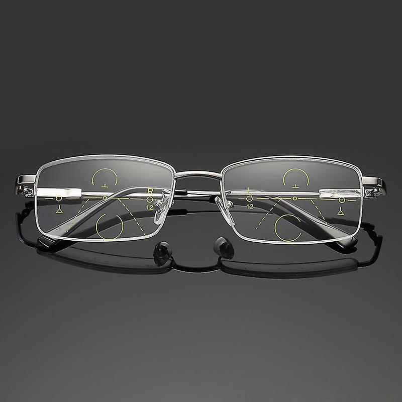 Reading Glasses Progressive Multifocal Lens Presbyopia Anti Fatigue Square Glasses for Elders