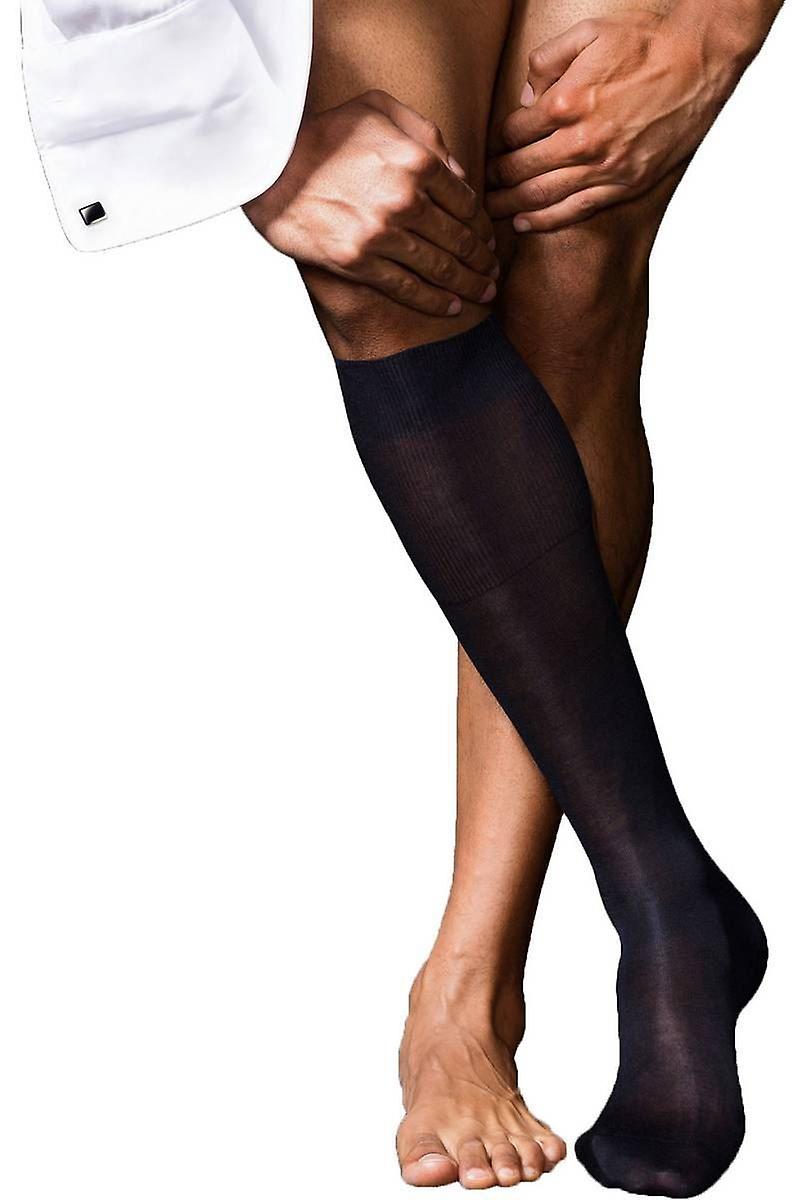 Falke No4 Pure Silk Knee High Socks - Dark Navy