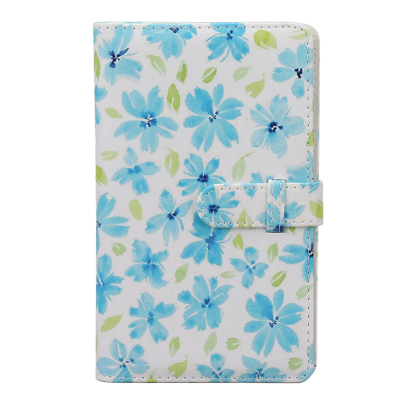 Mini album photo 96 pochettes 3 pouces, étui de rangement multifonction pour photos instantanées Instax Mini 11 9 7s 25 70 90, fleur bleue