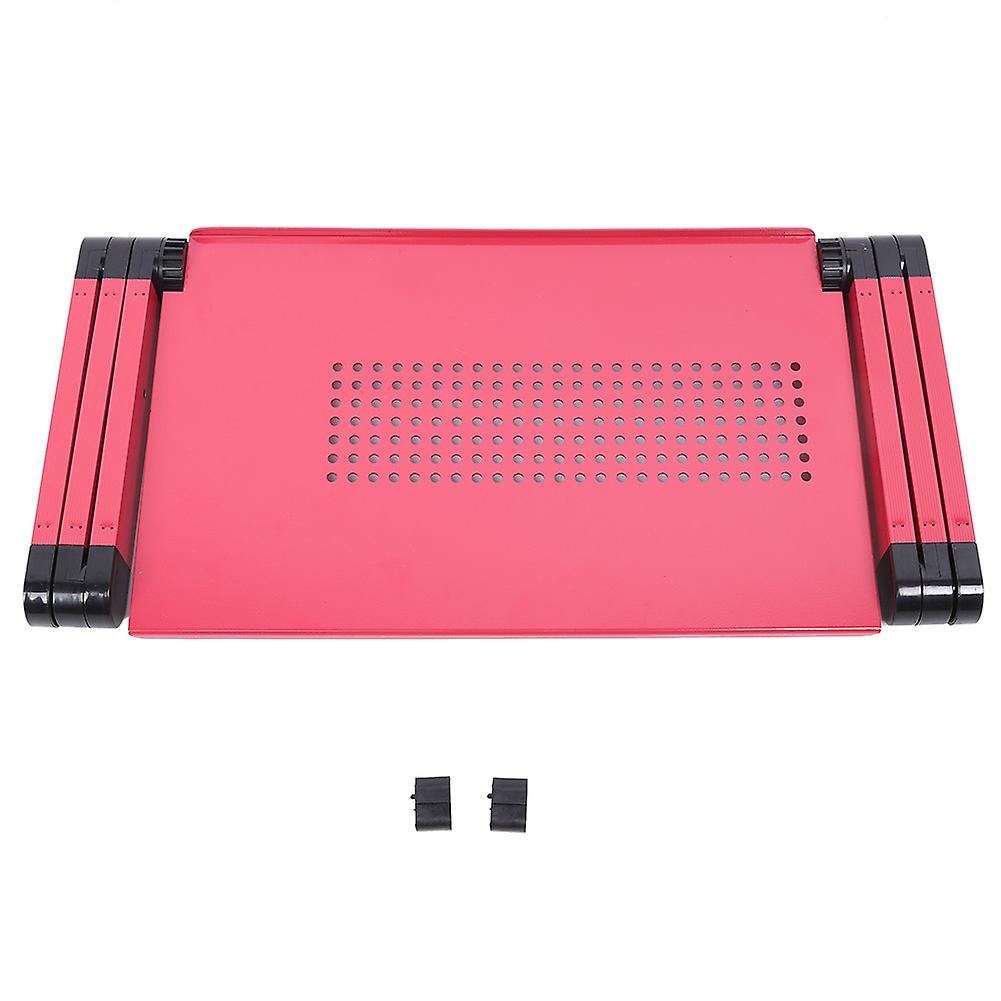 Support de bureau réglable et pliable en alliage d'aluminium pour ordinateur portable, rose rouge