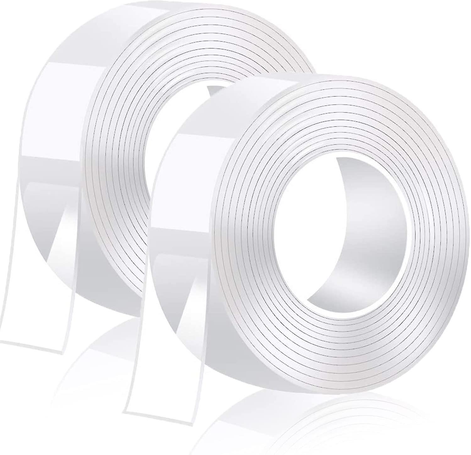 10m Double-Sided Extra Strong Transparent Traceless Nano Tape  Powerful, Removable, Washable, Reusable Gel Tape for Carpet, Home, Kitchen