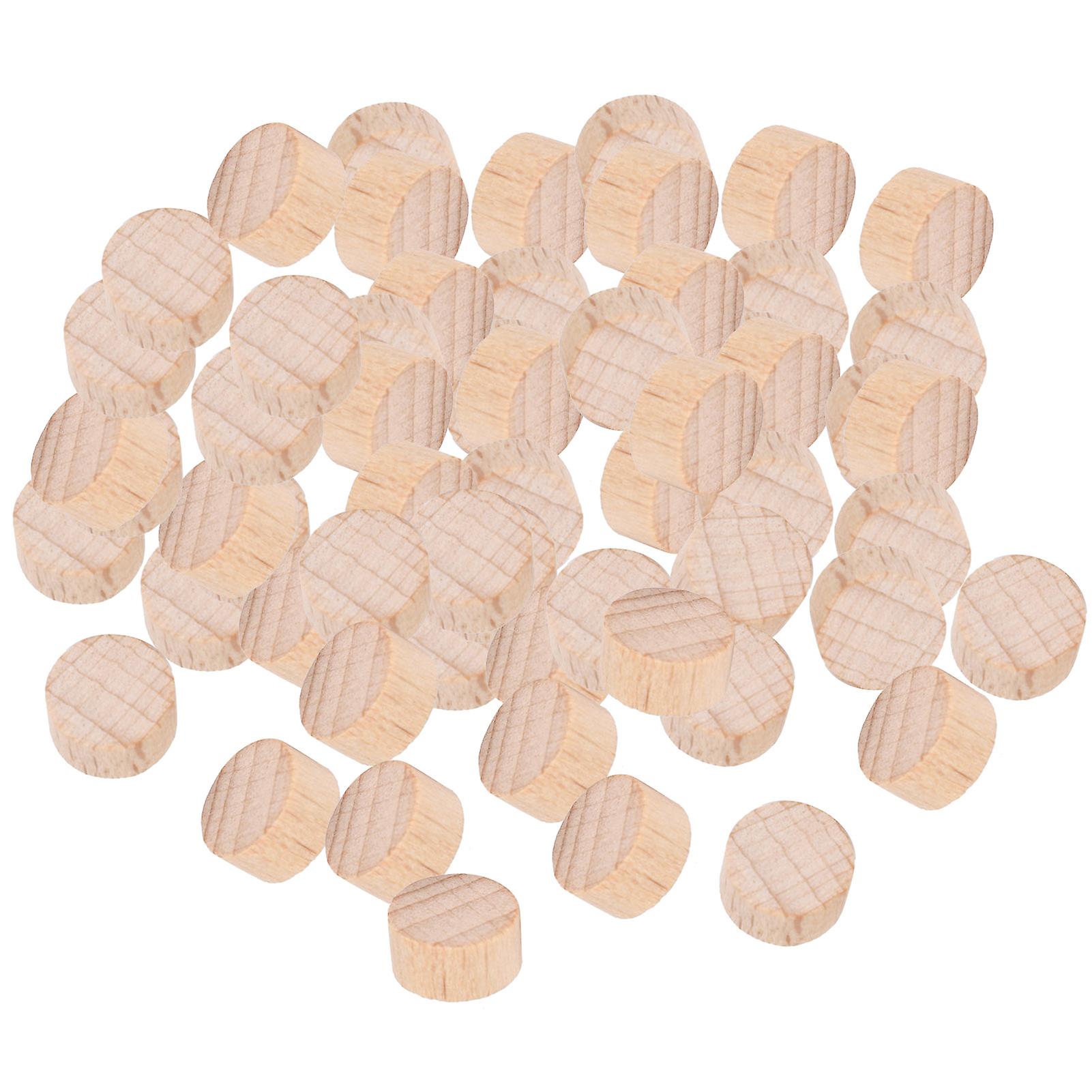Beech Unfinished Wood Slice DIY Crafts Round Wood Discs Chip Accessory 100pcs x 3 Bags1cm