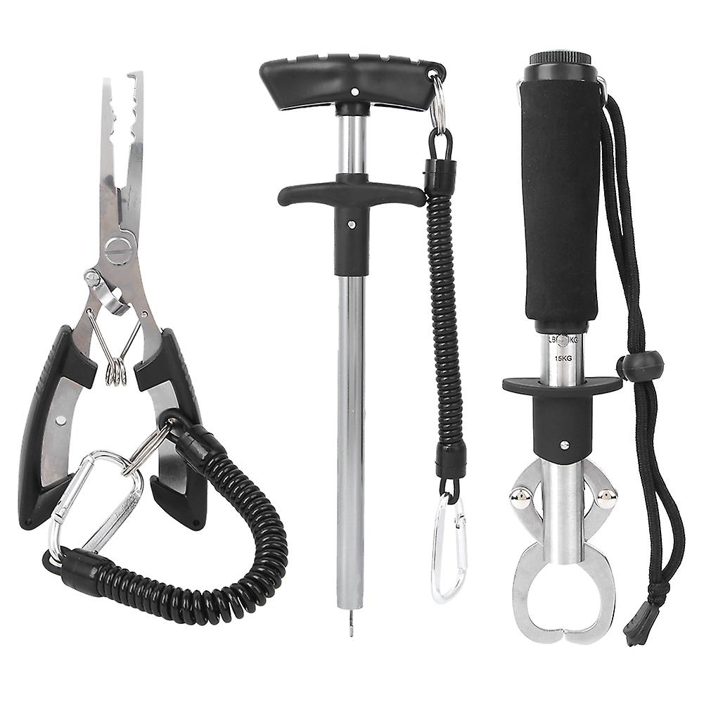 Pince et pince à leurres de pêche en acier inoxydable avec extracteur d'hameçon pour ensemble d'outils de pêche en mer et en bateau