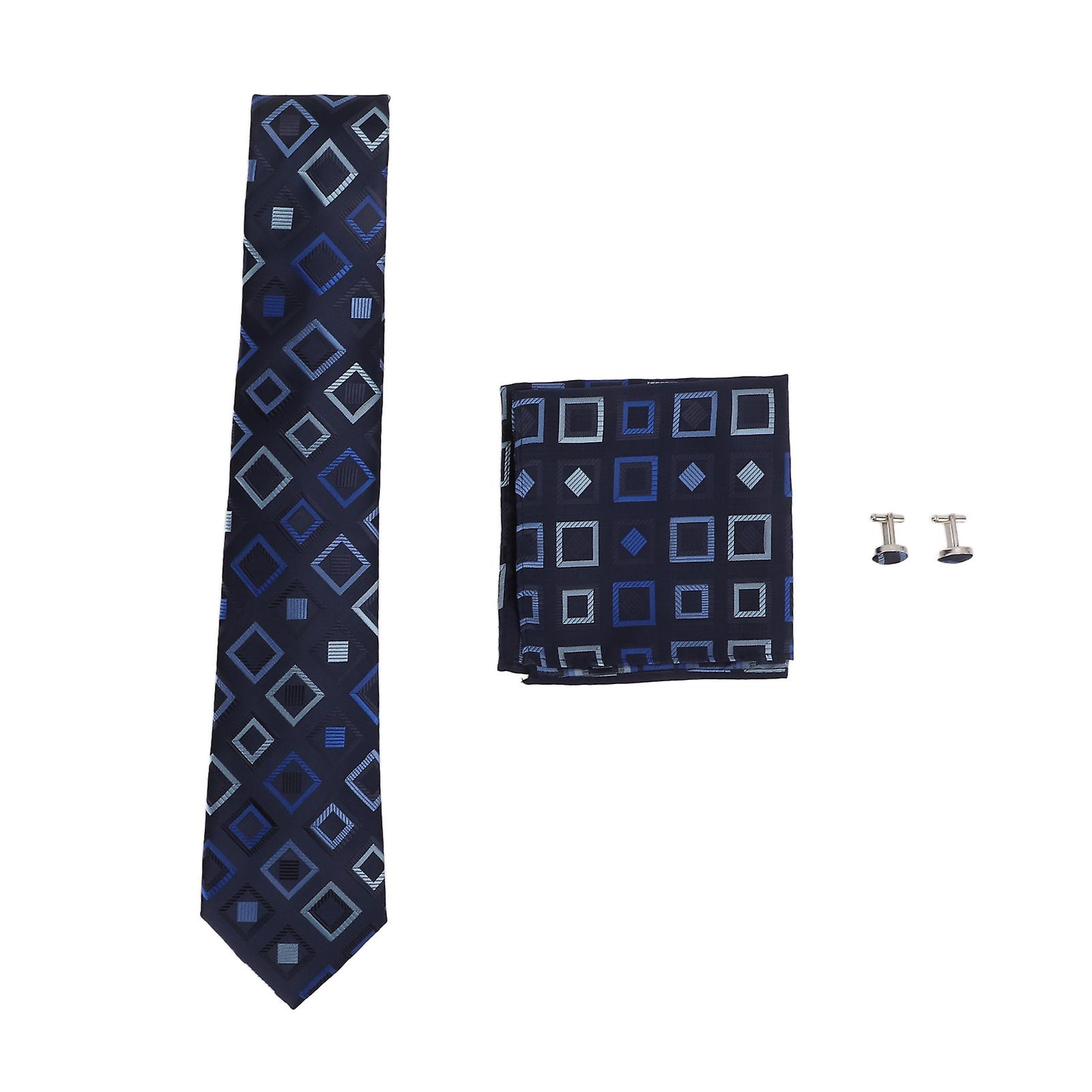 Tie Set, Handkerchief, Cufflinks, Polyester Silk